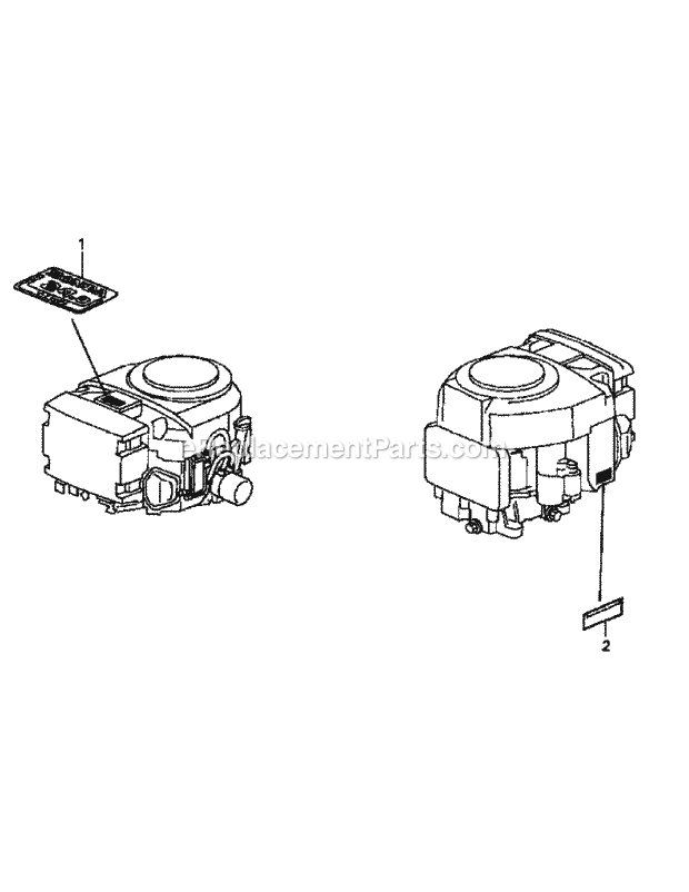 Gxv670 Label Diagram and Parts List for M54-HN 53BB5ETW750-24-HP Cub Cadet Lawn Tractor